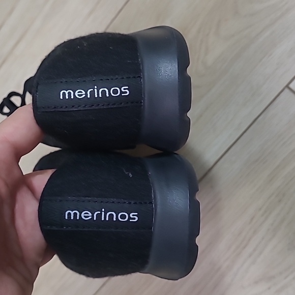 MERINOS Dark Gray Merino Wool Lace Up Walking Sneakers Shoes Size 10 Wome - Picture 7 of 9